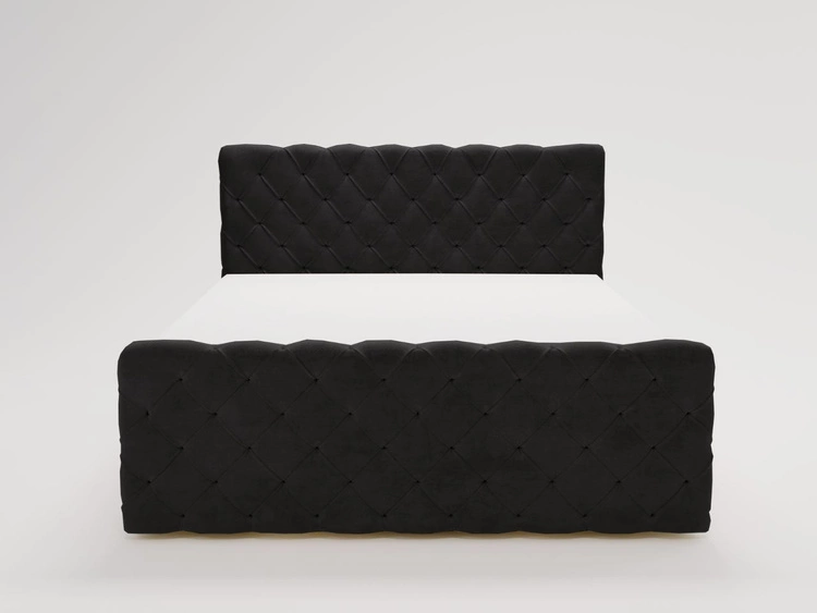 Boxspringbett mit Bettkasten 160x200 Lunaris Schwarz