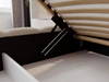 Polsterbett mit Bettkasten und Lattenrost 180x200 Modo aus Bouclé-Stoff Beige