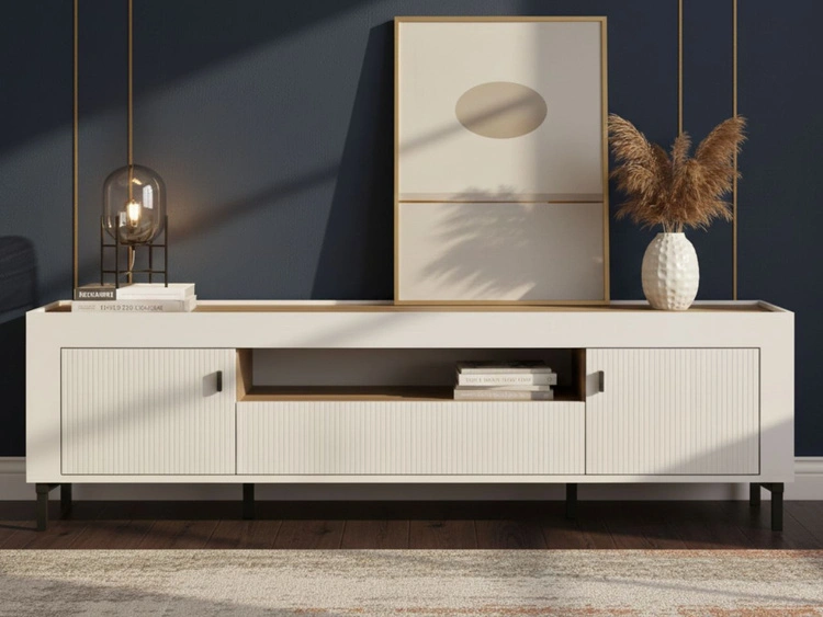 Möbelset für Wohnzimmer Messina Weiß