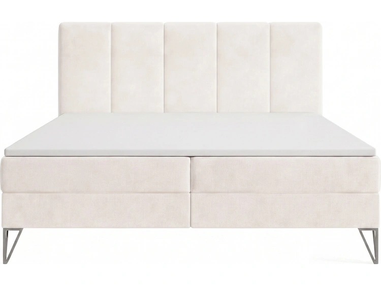 Boxspringbett mit Bettkasten 160x200 Vendi cremig