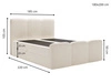 Boxspringbett mit Bettkasten 180x200 Campi Beige