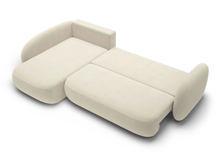 Ecksofa mit Schlaffunktion und Bettkasten Links Carino Beige