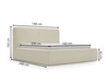 Polsterbett mit Bettkasten und Lattenrost 160x200 Amaro Beige
