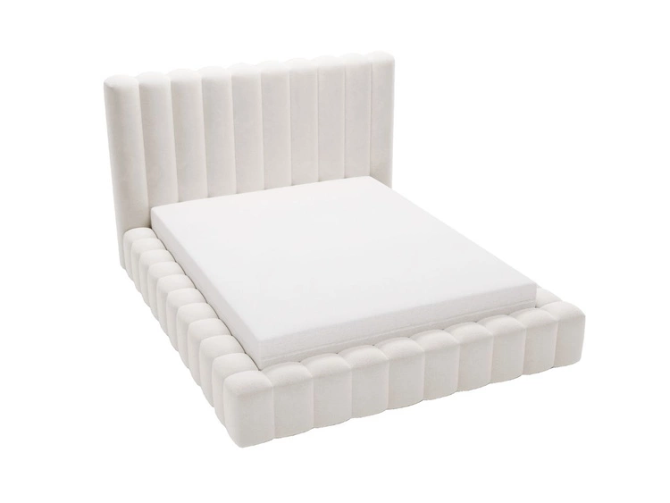 Polsterbett mit Bettkasten und Lattenrost 140x200 Rotto Creme