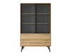 Vitrinenschrank Soil Barock Eiche, Schwarz