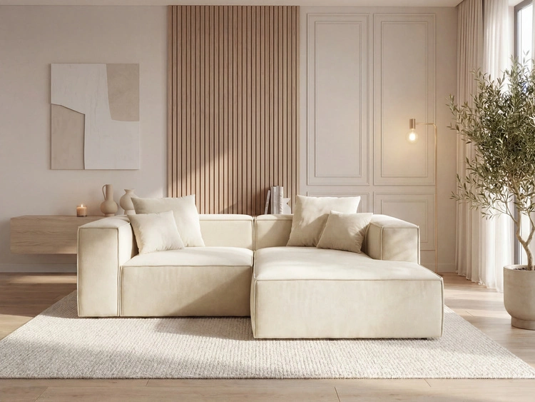 Ecksofa L Rechts Vellaro Creme