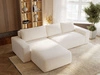 Ecksofa L-Form Links mit Schlaffunktion und Bettkasten Tazones Creme