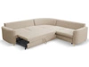 Ecksofa L-Form Links mit Schlaffunktion und Bettkasten Limon Dunkelbeige