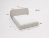 Polsterbett mit Lattenrost 120x200 Blossom - Grau