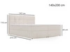 Boxspringbett mit Bettkasten 140x200 Maison Grau