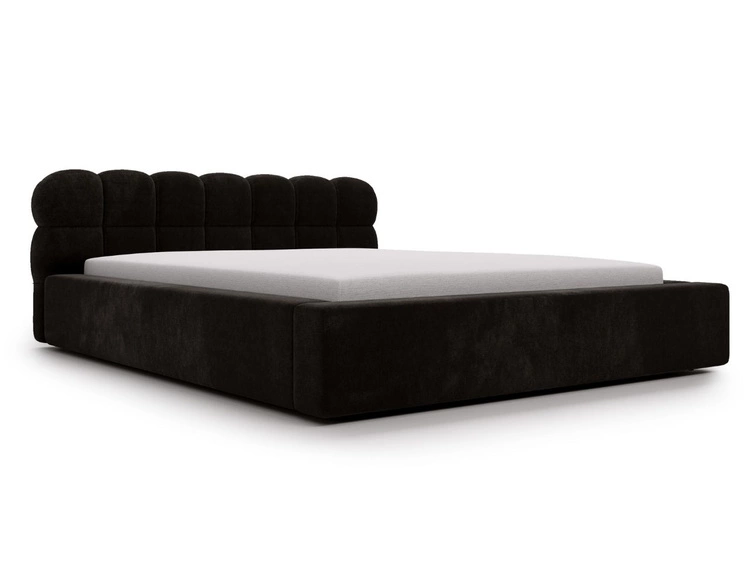 Polsterbett mit Bettkasten und Lattenrost 180x200 Plaza Schwarz