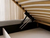 Polsterbett mit Bettkasten und Bettrost 120x200 Sweet Low Grau