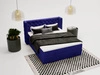 Boxspringbett mit Bettkasten 160x200 Lion Dunkelblau
