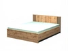 Doppelbett 160x200 mit Bettkasten Lavore Wotan Eiche, Schwarz matt