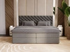 Boxspringbett mit Bettkasten 180x200 Bergamo Dunkelgrau