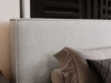 Polsterbett mit Bettkasten und Lattenrost 200x200 Monaco Hellgrau