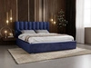 Polsterbett mit Bettkasten und Lattenrost 200x200 Roma Dunkelblau
