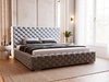 Polsterbett mit Bettkasten und Lattenrost 180x200 Astra Hellgrau