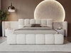 Polsterbett mit Bettkasten und Lattenrost 140x200 Modo aus Bouclé-Stoff Beige