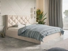 Polsterbett mit Bettkasten und Lattenrost 120x200 Salento Beige