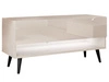 TV-Schrank 90 cm mit LED-Beleuchtung und schwarzen Beinen Aurelie Kaschmir Hochglanz