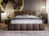 Polsterbett mit Bettkasten und Lattenrost 120x200 Cloud Braun