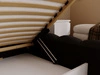 Polsterbett mit Bettkasten und Lattenrost 200x200 Smile Schwarz