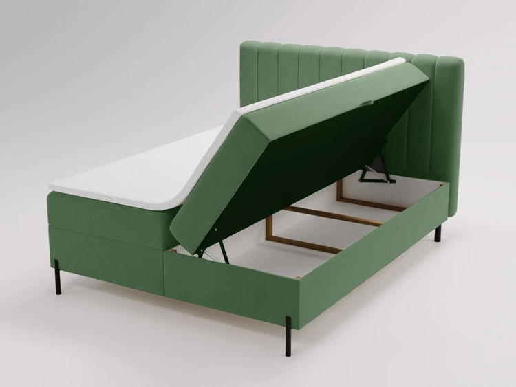 Boxspringbett mit Bettkasten 120x200 Primavera Grün
