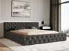 Polsterbett mit Bettkasten und Lattenrost 140x200 Palini Schwarz