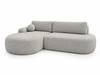 Ecksofa L-Form Links mit Schlaffunktion und Bettkasten Aurio O Grau