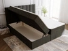 Boxspringbett mit Bettkasten 140x200 Mocca Dunkelgrau