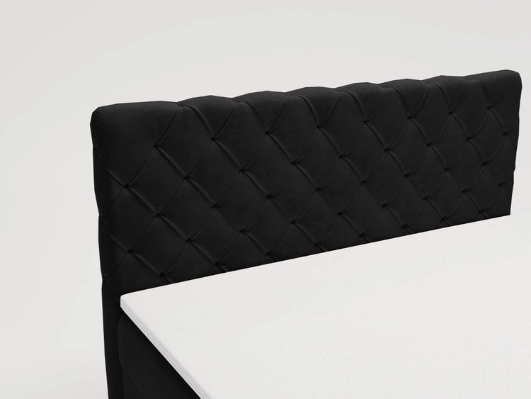 Boxspringbett mit Bettkasten 140x200 Lunaris Schwarz