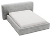 Polsterbett mit Bettkasten und Lattenrost 160x200 Monza Hellgrau