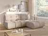 Ecksofa mit Schlaffunktion und Bettkasten Rechts Milet Beige