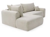 Ecksofa L-Form mit Schlaffunktion und Bettkasten Savana Bis Hellbeige