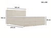 Boxspringbett mit Bettkasten 160x200 Marbella Hellgrau