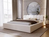 Polsterbett mit Bettkasten und Lattenrost 180x200 Plaza Creme