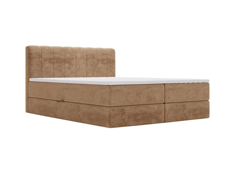 Boxspringbett mit Bettkasten 140x200 Forte Beige