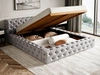 Polsterbett mit Bettkasten und Lattenrost 180x200 Palini Grau