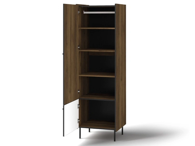 Kleiderschrank 59 cm Pascale Nussbaum Warmia, Schwarz