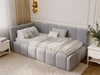 Jugendbett Einzelbett mit Bettkasten und Lattenrost 90x200 Cloud One Grau