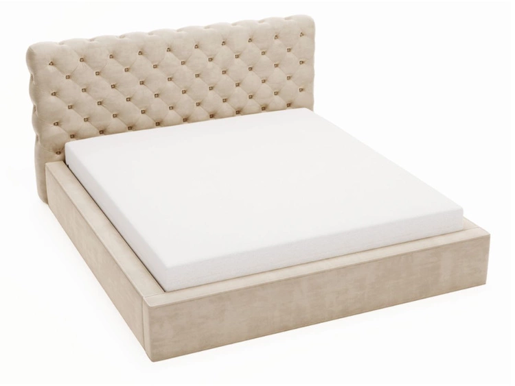 Polsterbett mit Bettkasten und Lattenrost 160x200 Apollo Beige