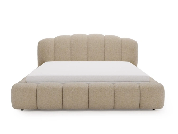 Polsterbett mit Stauraum und Lattenrost 140x200 Cloud Soft Beige