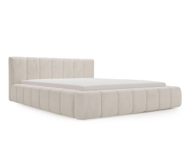 Polsterbett mit Bettkasten und Lattenrost 160x200 Orio Beige