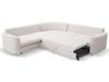 Ecksofa L-Form Rechts mit Schlaffunktion und Bettkasten Limon Creme