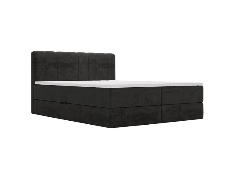 Boxspringbett mit Bettkasten 120x200 Forte Schwarz