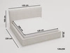 Polsterbett mit Bettkasten und Lattenrost 120x200 Monaco Creme