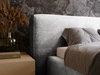 Polsterbett mit Bettkasten und Lattenrost 140x200 Monza Hellgrau