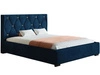 Polsterbett mit Bettkasten und Lattenrost 140x200 Tasso Dunkelblau