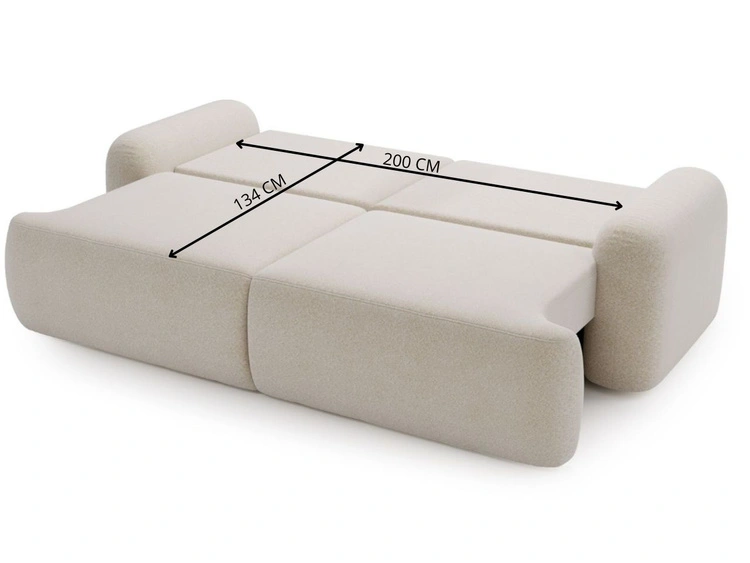 Sofa mit Schlaffunktion und Bettkasten Aurio Grau